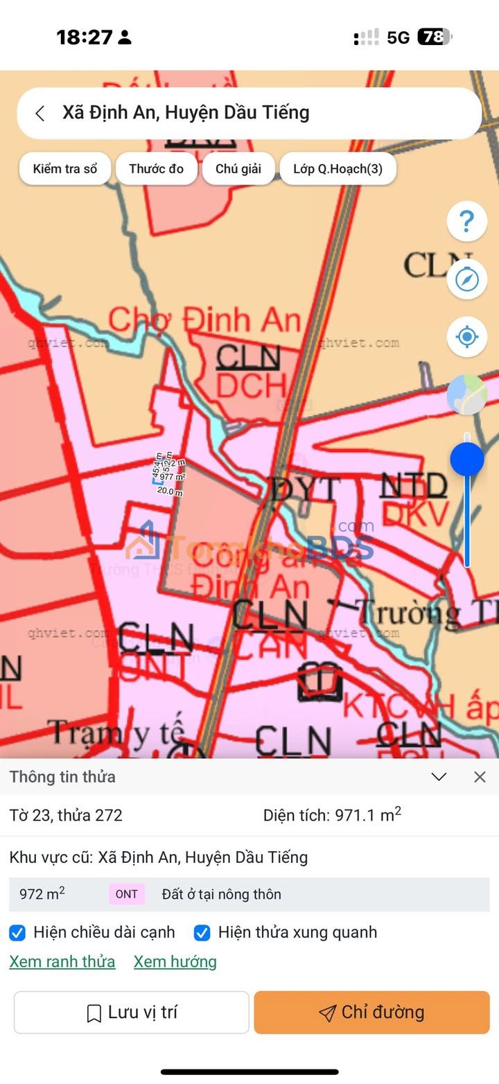 Đất nền Định An Dầu Tiếng 1000m² 2 tỷ - Sổ đỏ chính chủ