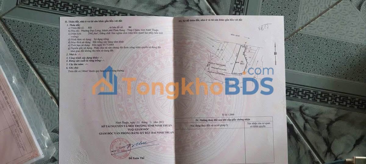 Đất Long Bình 2 Phan Rang 2942m² giá tốt hiếm có đầu tư