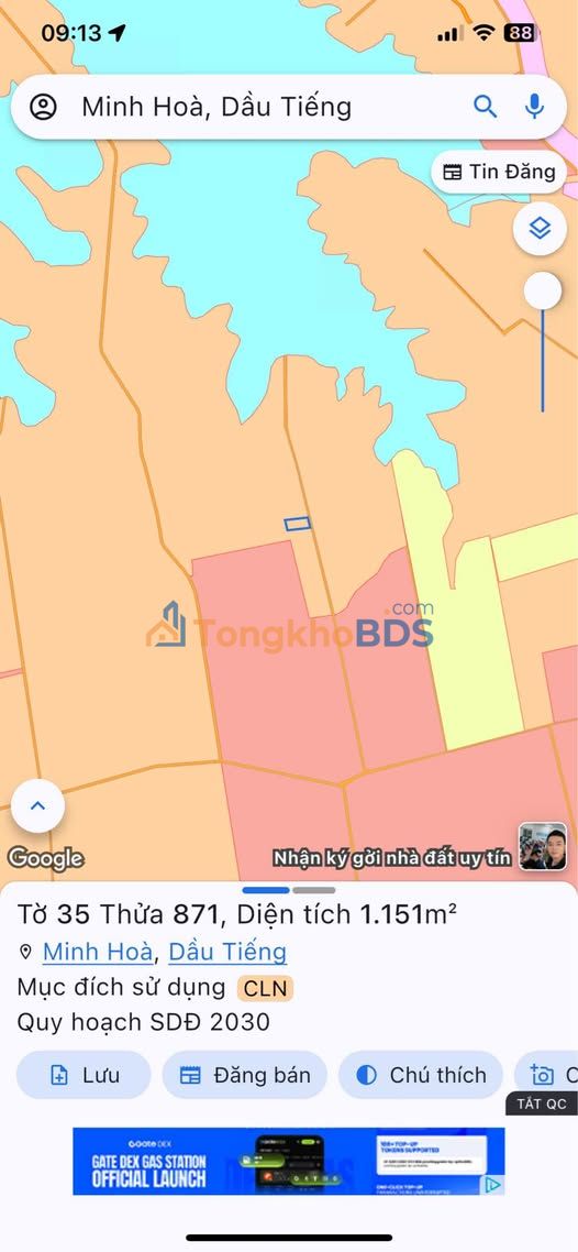Đất Minh Hòa Dầu Tiếng 1.150m² giá 1 tỷ – Giá tốt hiếm có