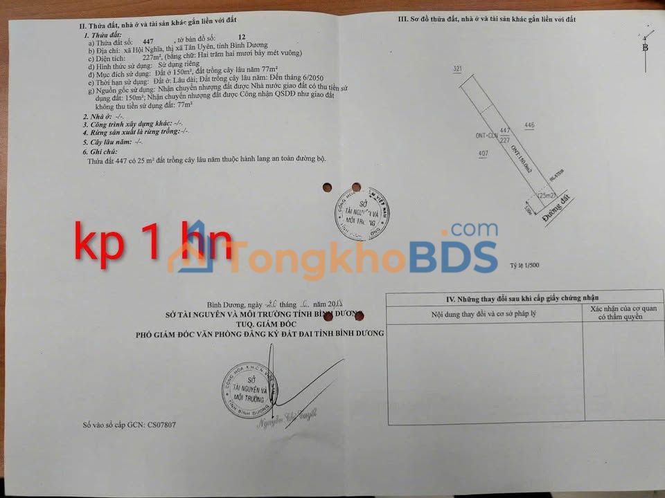Nhà + 9 phòng trọ KP1 Hội Nghĩa 225m² - Chính chủ bán gấp