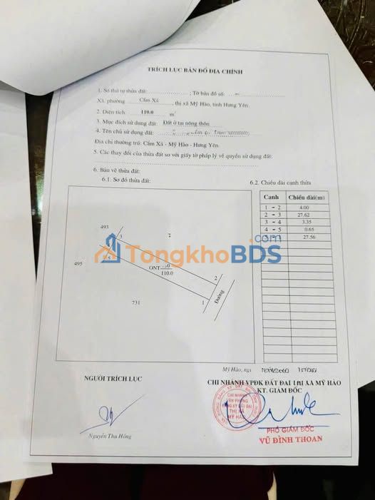 Đất nền Cẩm Xá Mỹ Hào 110m² giá 2 tỷ - Sổ đỏ chính chủ