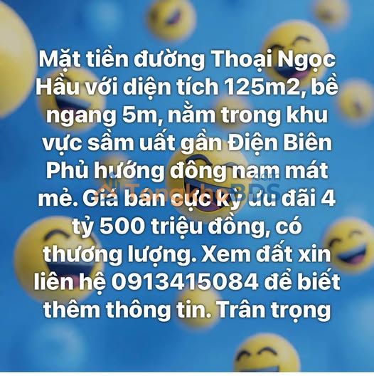Nhà phố Thoại Ngọc Hầu 125m² 4.5 tỷ - Kinh doanh