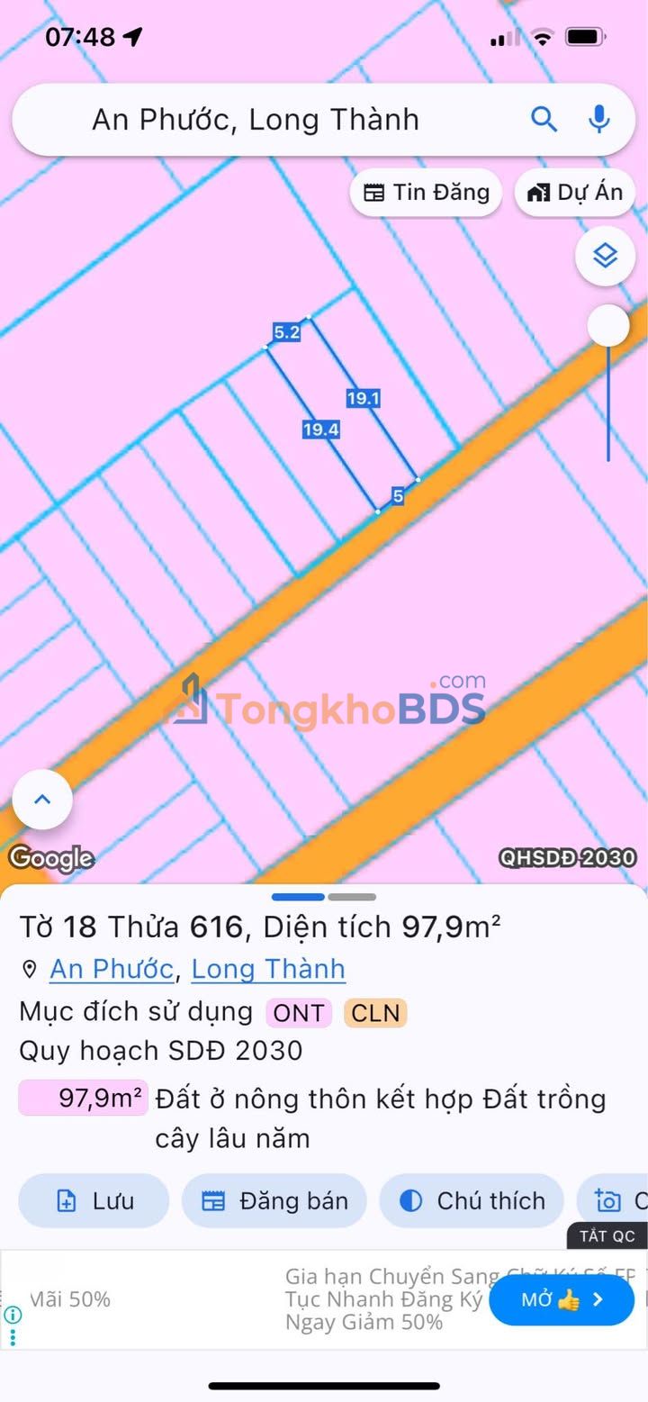 Đất nền An Phước Long Thành 95m² 1 tỷ - Sổ đỏ chính chủ
