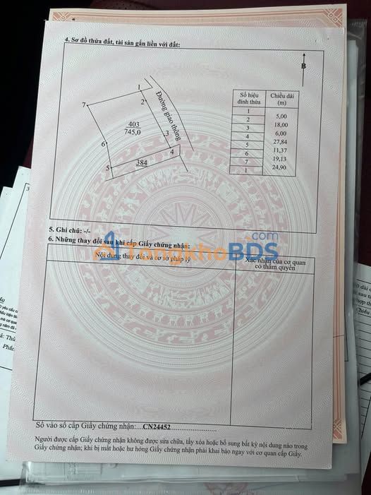 Đất Phổ Yên Đắc Sơn 745m² giá hợp lý - Sổ đỏ chính chủ