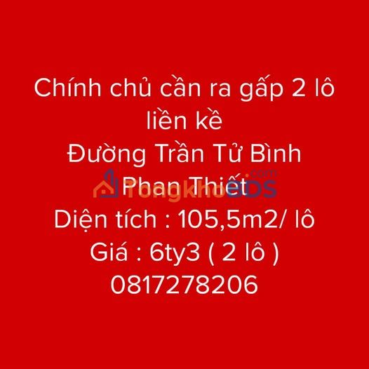 Đất nền Hùng Vương Phan Thiết 105m²/6.3 tỷ - Sổ đỏ chính chủ