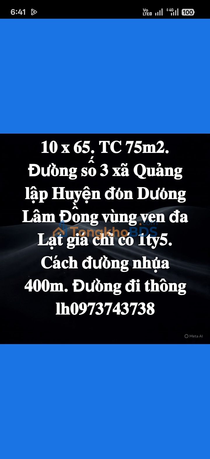 Đất nền Đơn Dương Lâm Đồng 650m² 1.5 tỷ - Sổ đỏ chính chủ