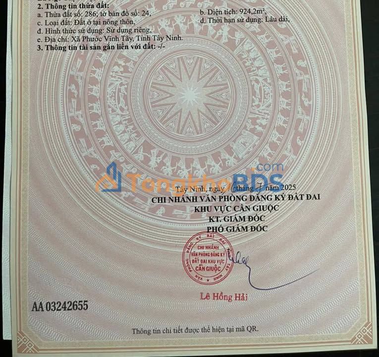 Đất nền Long An Cần Giuộc 1.125m² 5.5 tỷ - Sổ đỏ chính chủ