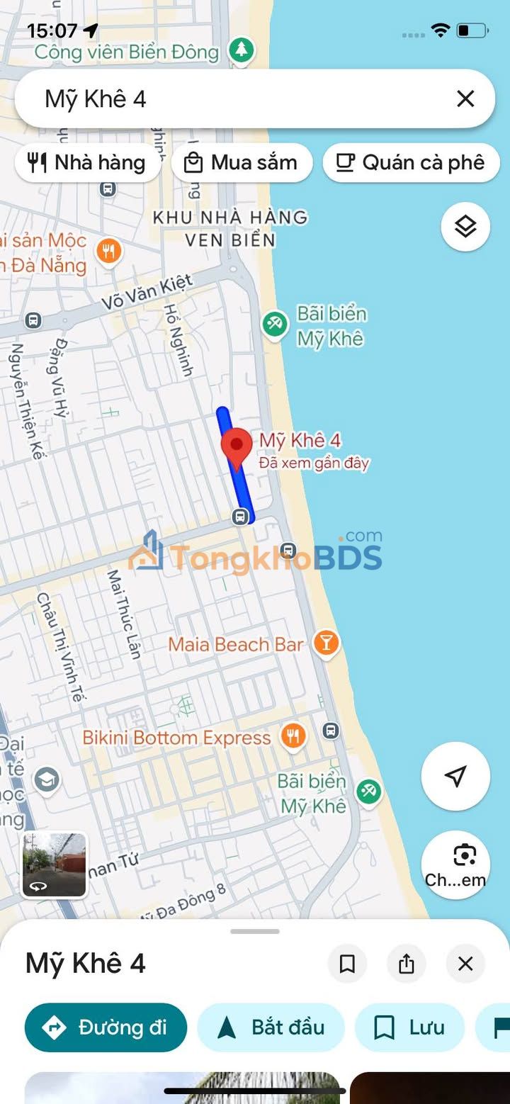 Nhà mặt tiền Mỹ Khê 4 Sơn Trà 400m² 40 triệu - Ô tô vào nhà