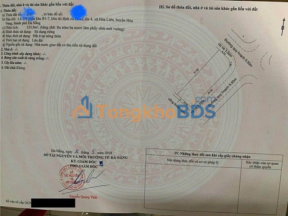 Đất nền Hòa Liên 336m² 7.8 tỷ - Sổ đỏ chính chủ