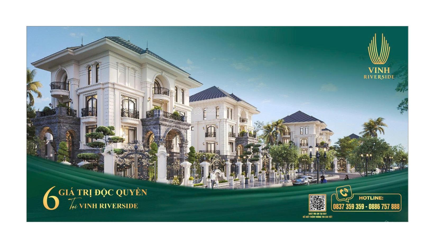 Siêu Biệt Thự Vinh Riverside 375m² giá thỏa thuận - Đẳng cấp sống ven sông!