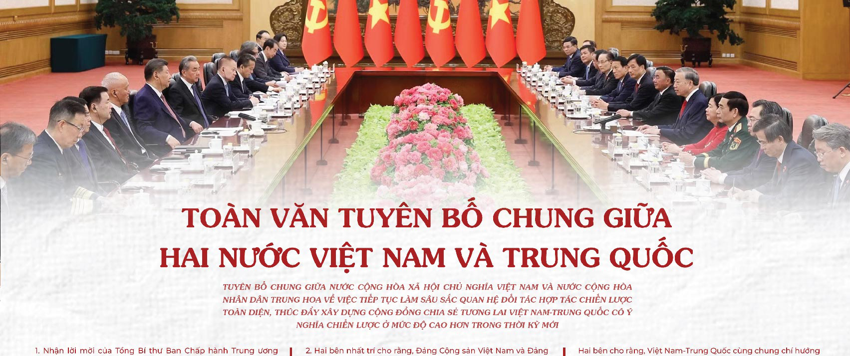 Infographic: Toàn văn Tuyên bố chung giữa hai nước Việt Nam và Trung Quốc