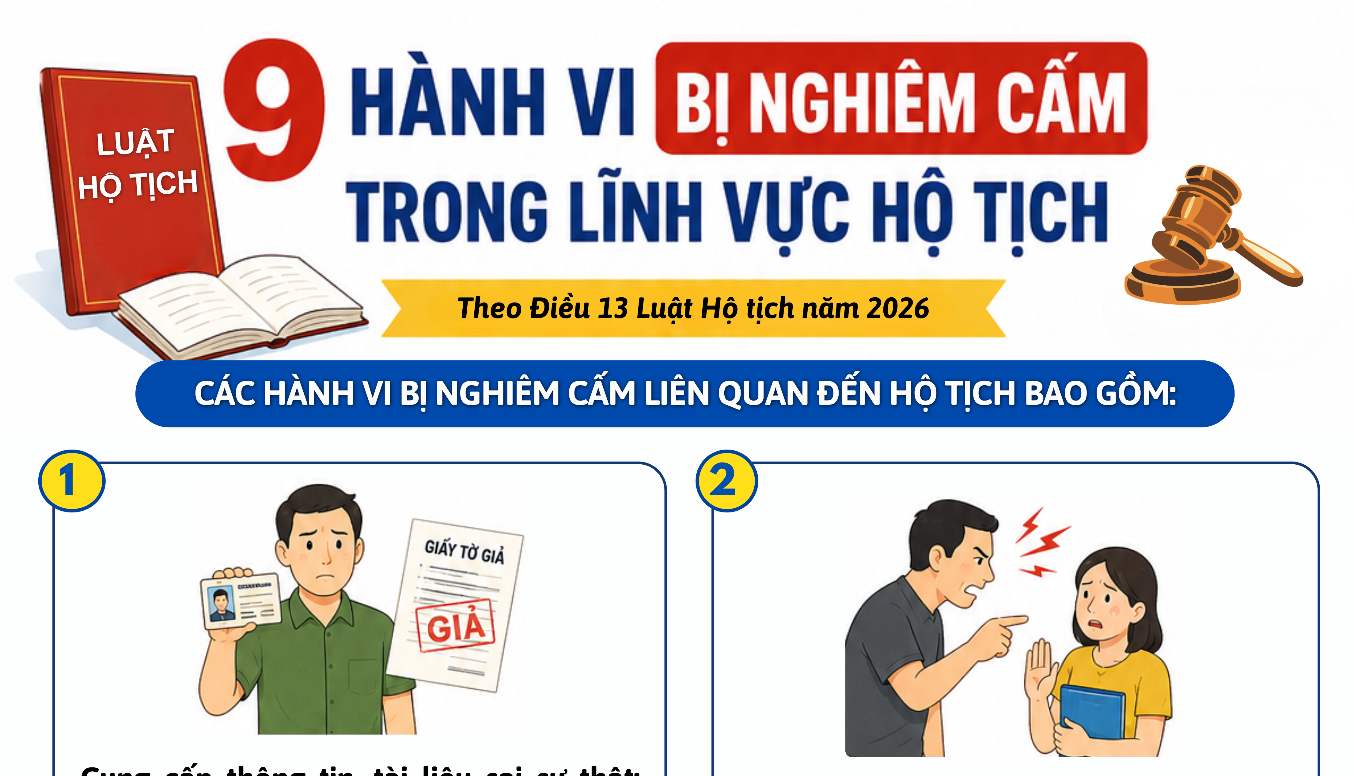 9 hành vi bị nghiêm cấm trong lĩnh vực hộ tịch