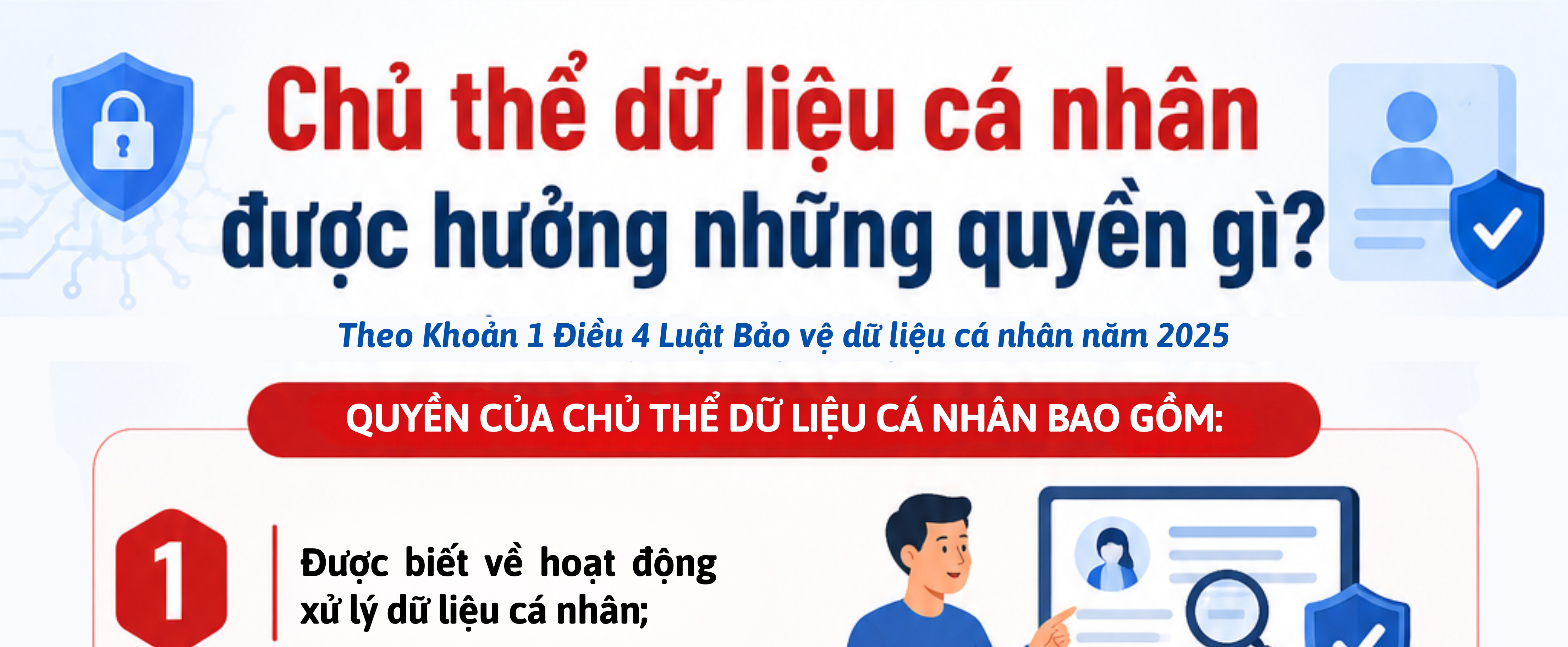 Chủ thể dữ liệu cá nhân được hưởng những quyền gì?