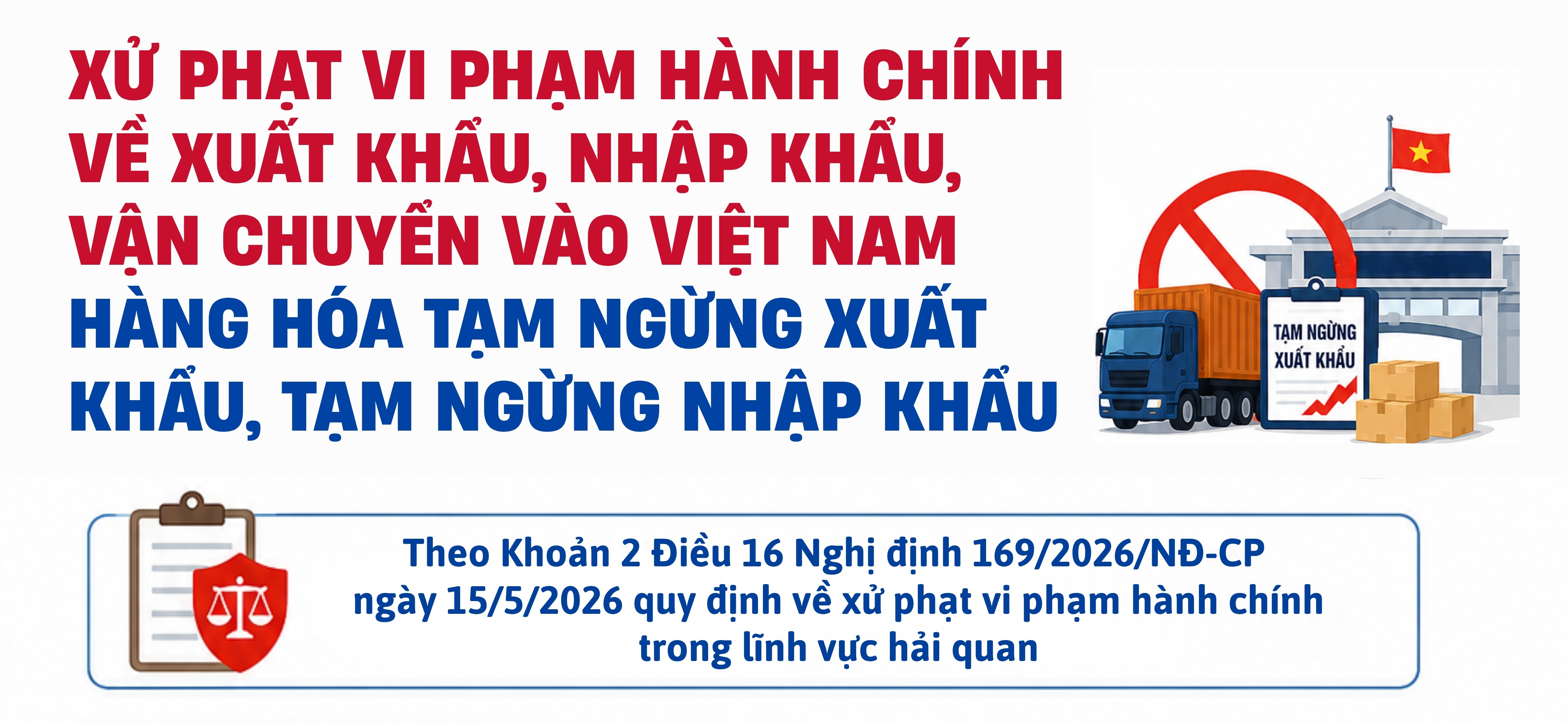 Vận chuyển hàng hóa tạm ngừng xuất khẩu vào Việt Nam bị phạt đến 80 triệu đồng