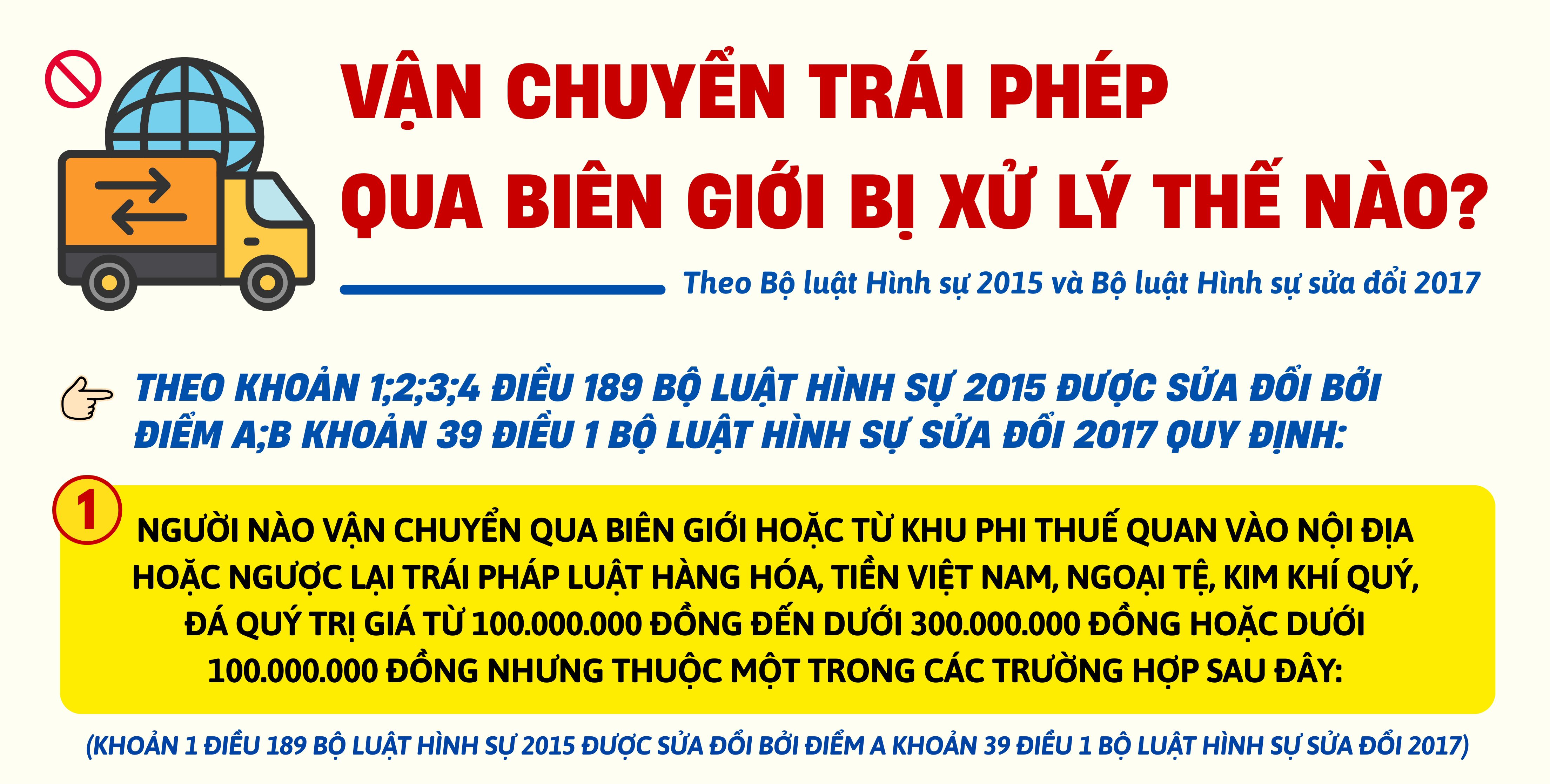 Vận chuyển trái phép qua biên giới bị xử lý thế nào?