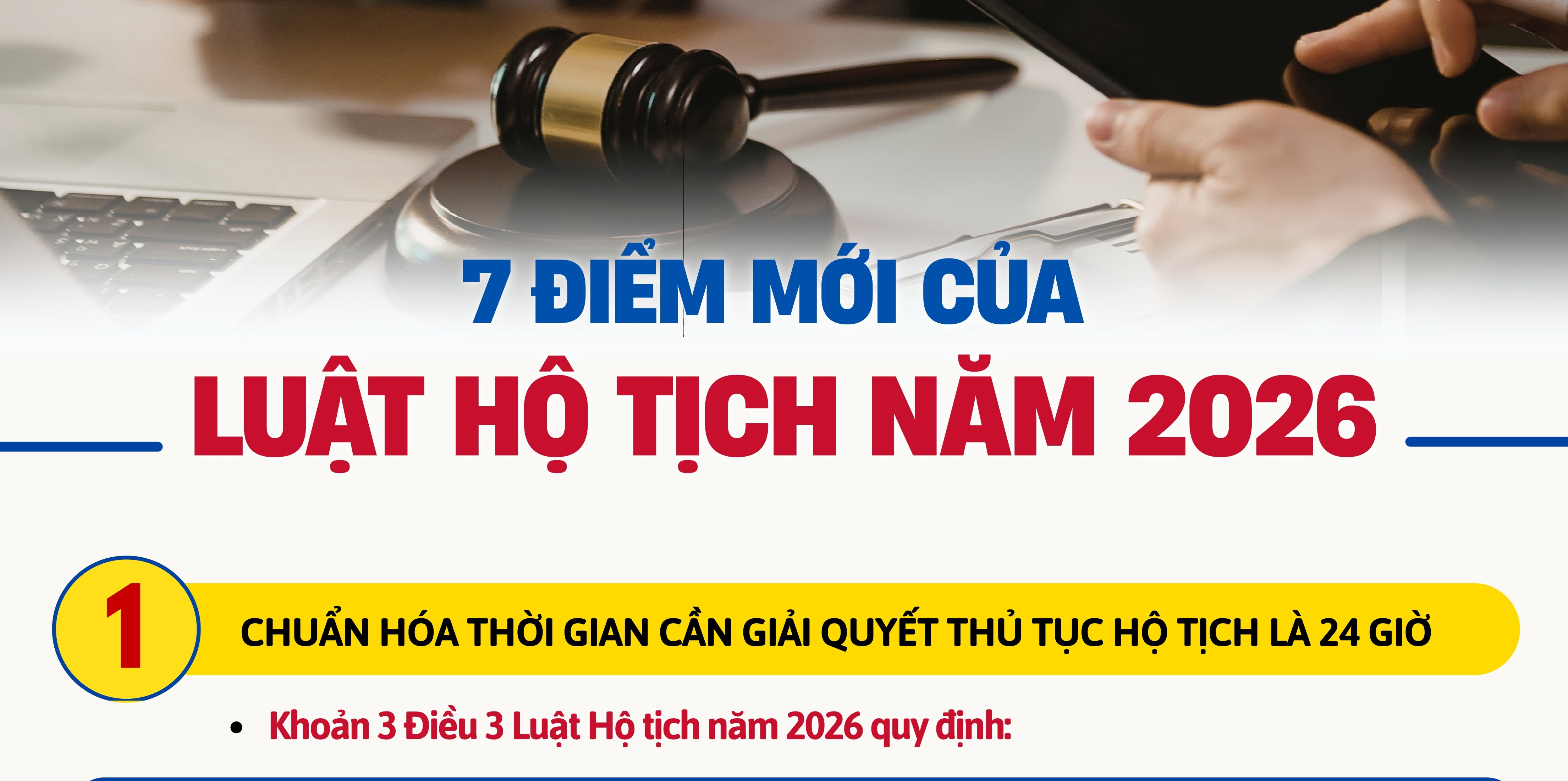 7 điểm mới của Luật Hộ tịch năm 2026
