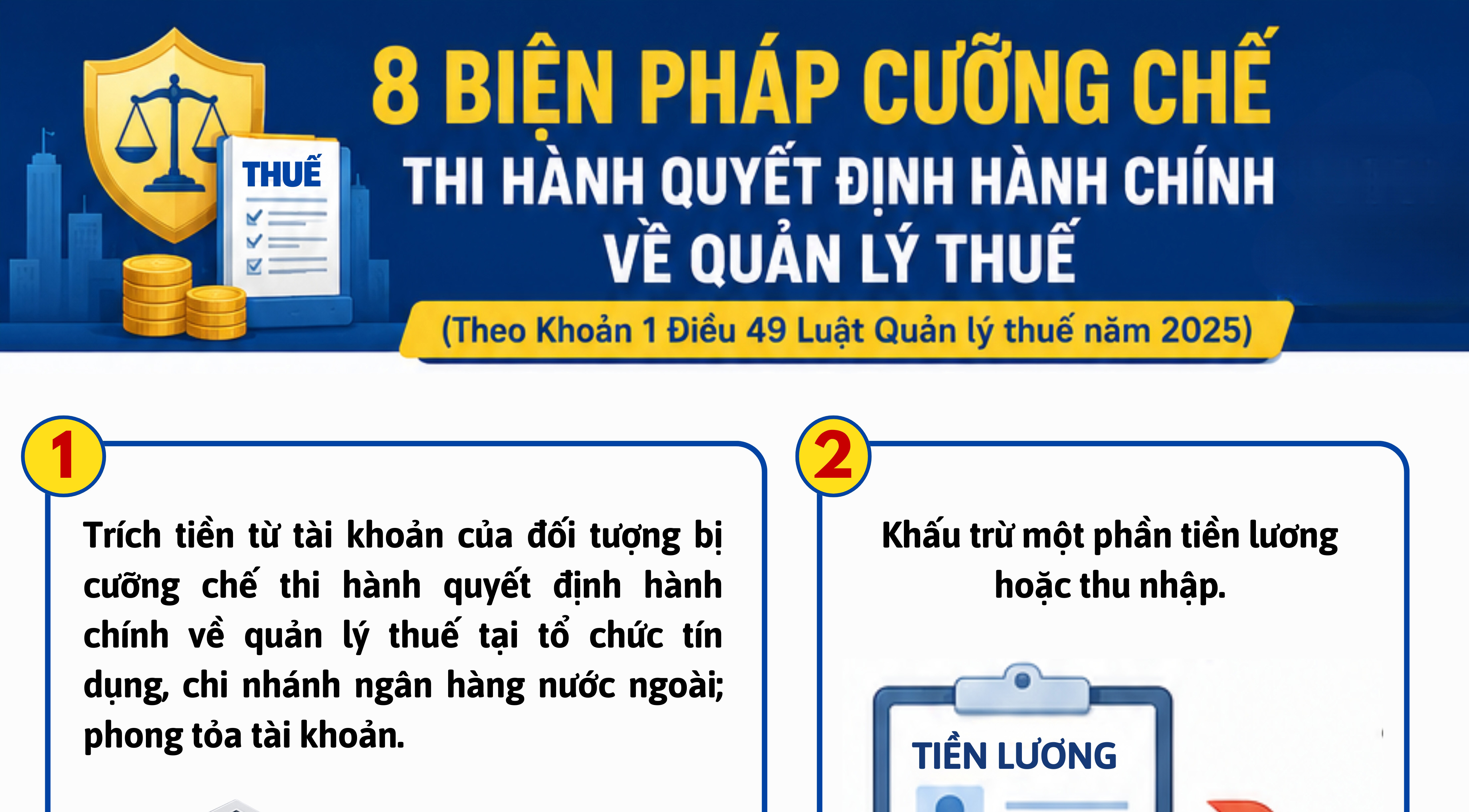 8 biện pháp cưỡng chế thi hành quyết định Jun887 Đăng Ký / Đăng Nhập về quản lý thuế