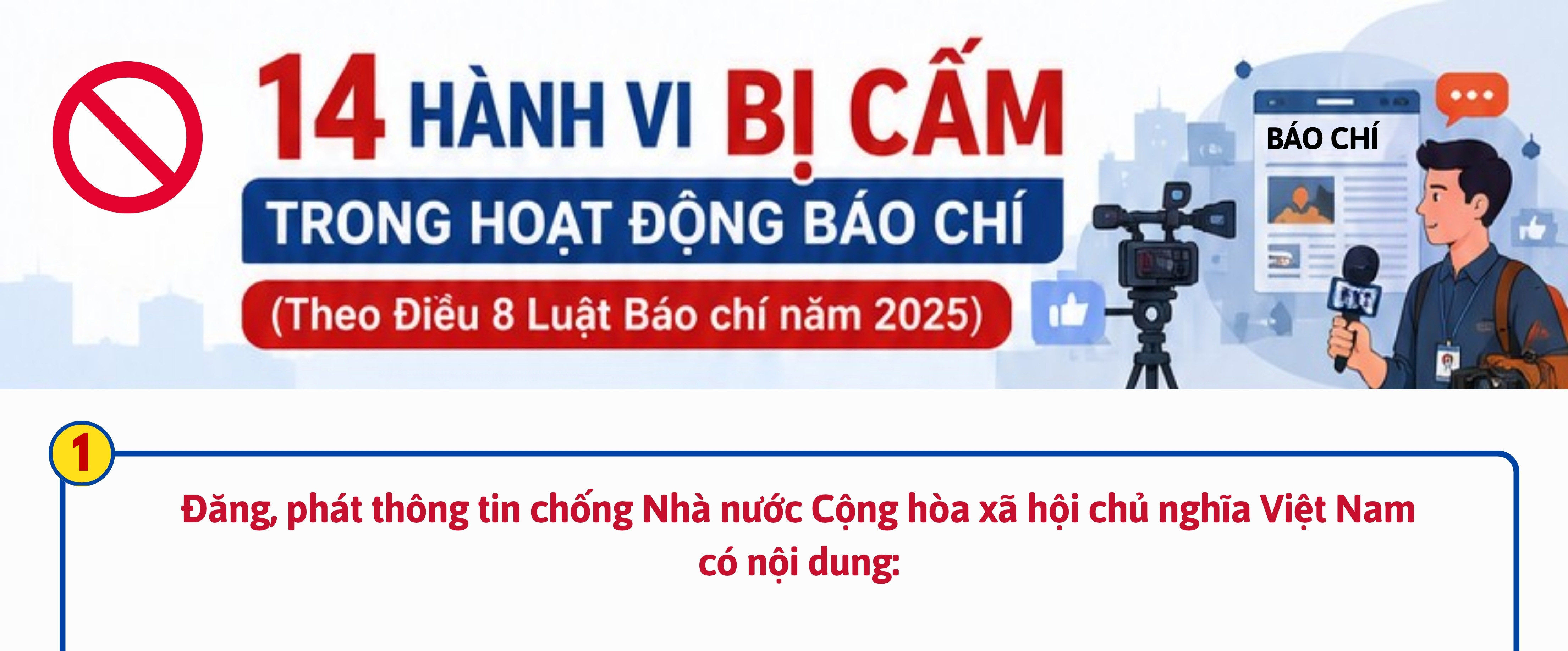 14 hành vi bị cấm trong hoạt động báo chí